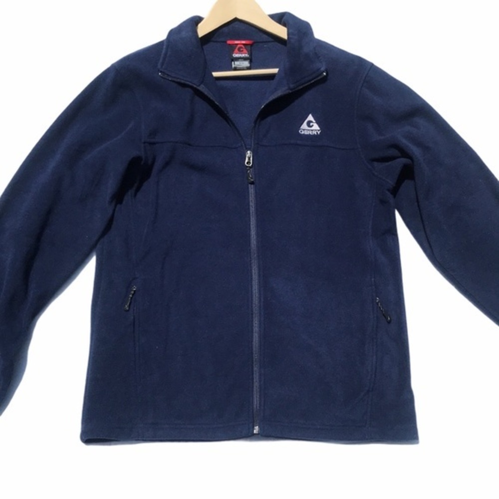 Gerry Weber Men's Navy Blue Fleece Full Zip Jacket